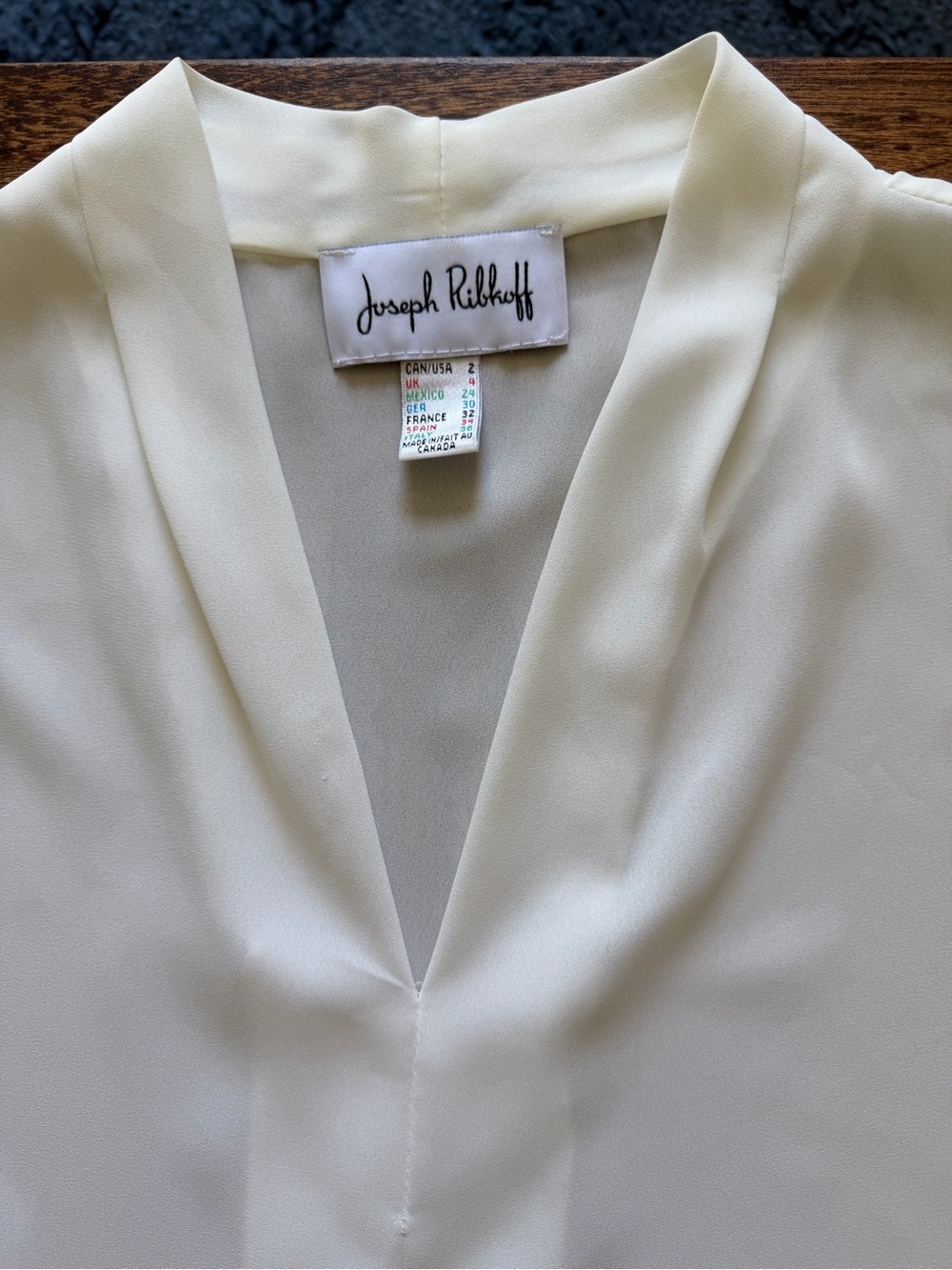 Joseph Ribkoff Ivory V-Neck Tank Top